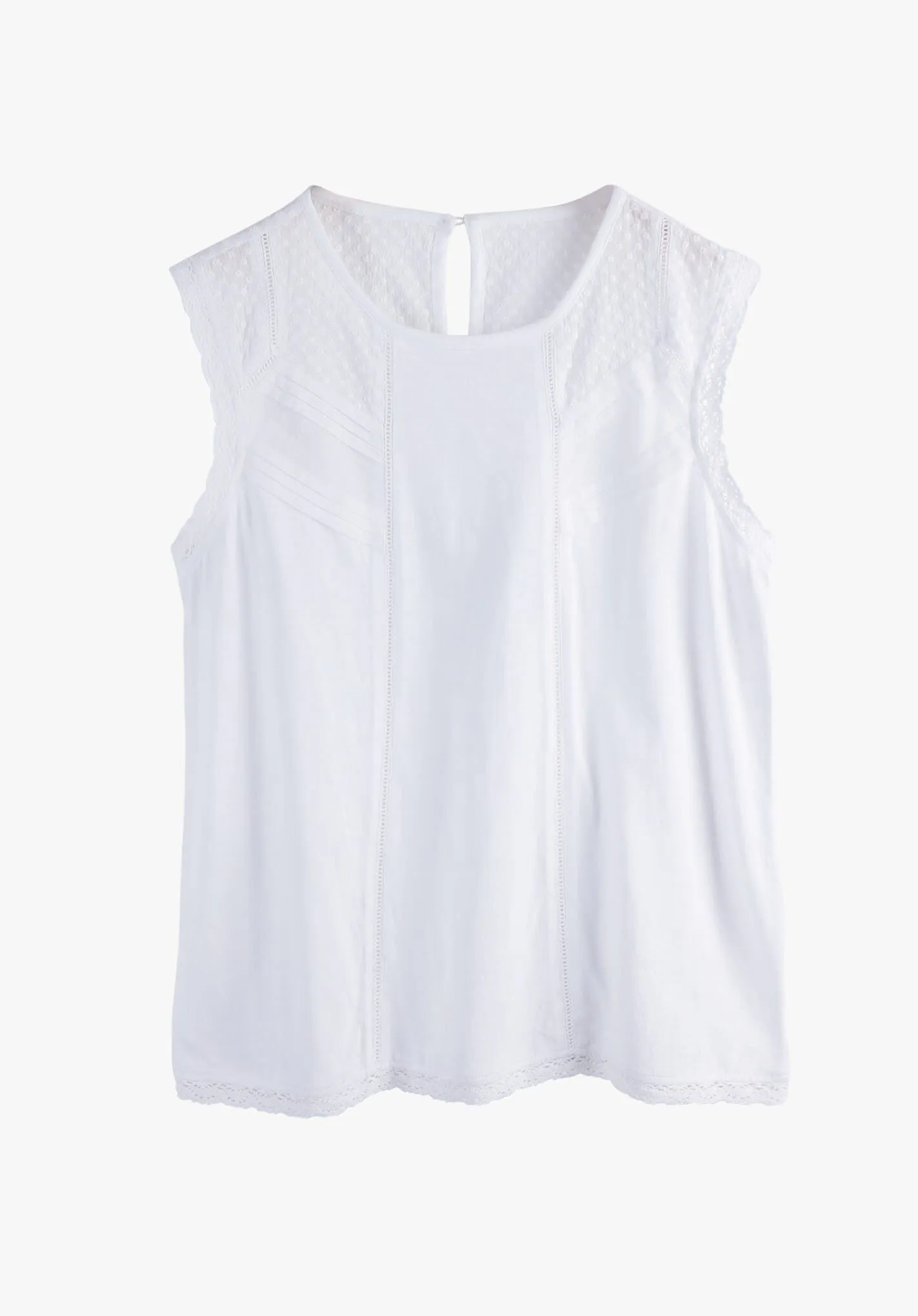 Broderie Cotton Tank Top