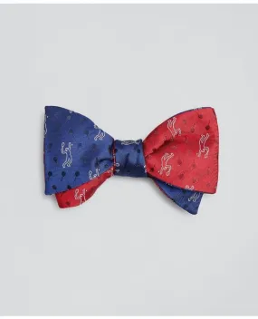 Brooks Brothers Men's Tennis Bow Tie Navy