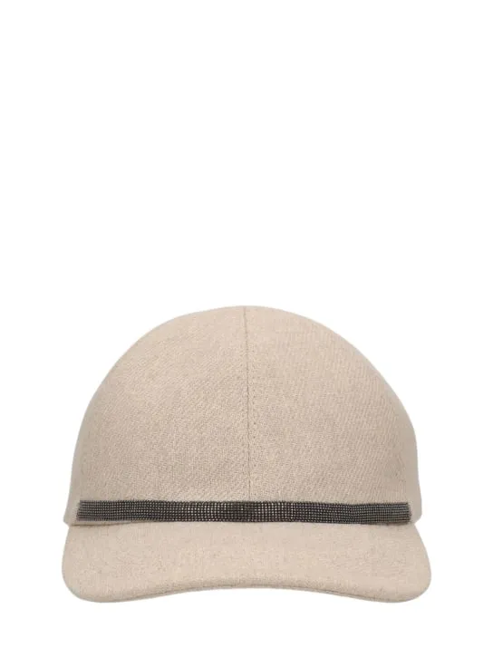 Brunello Cucinelli   Embellished gabardine baseball cap 