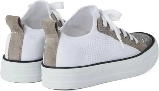 Brunello Cucinelli Monili-detail panelled sneakers White