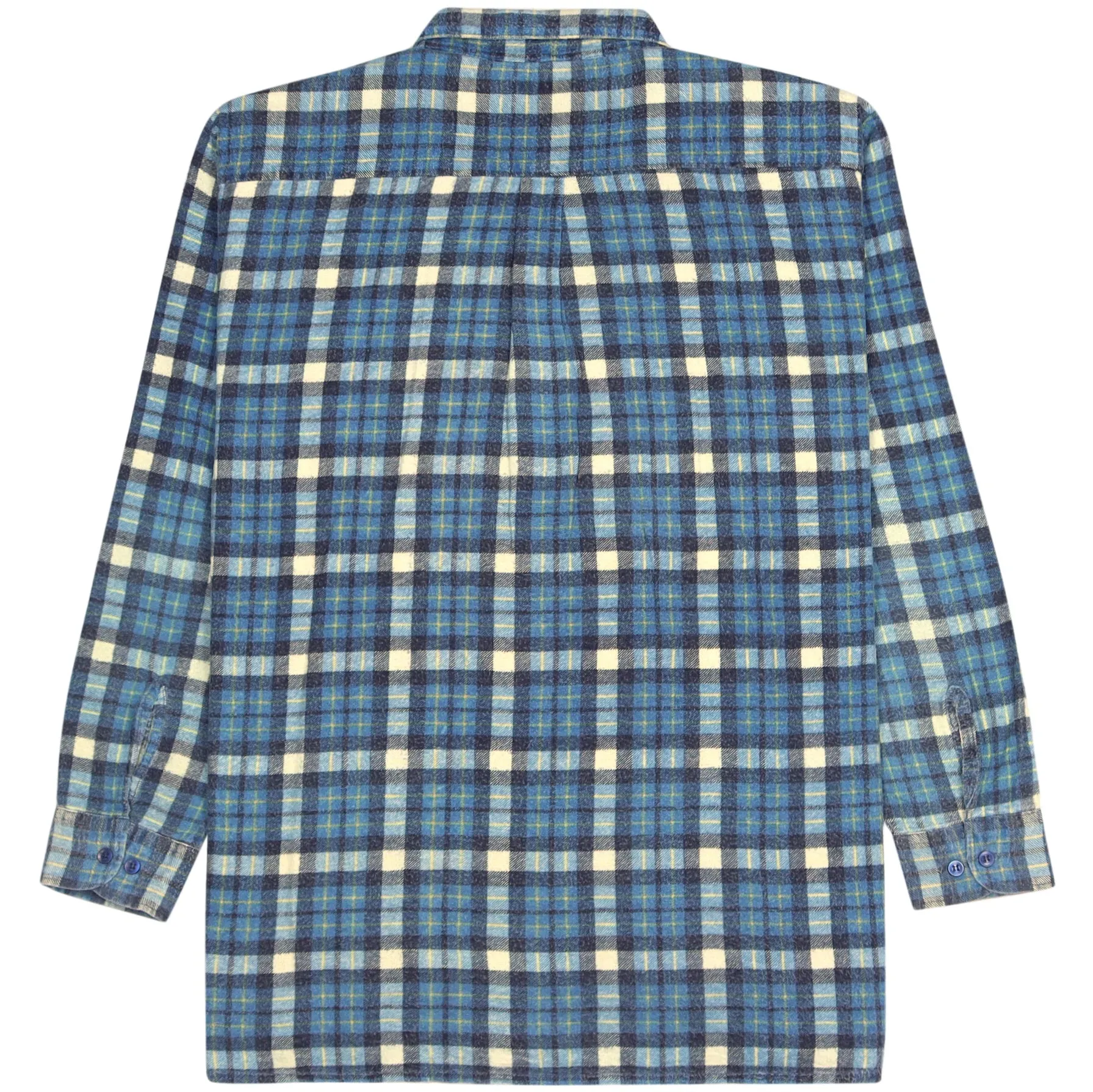 Burcordi Checkered Flannel Shirt Blue