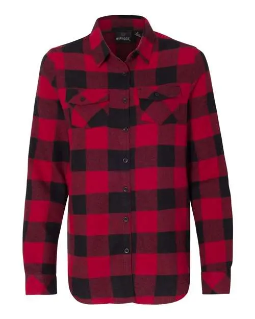 Burnside Women's Yarn-Dyed Long Sleeve Flannel Shirt