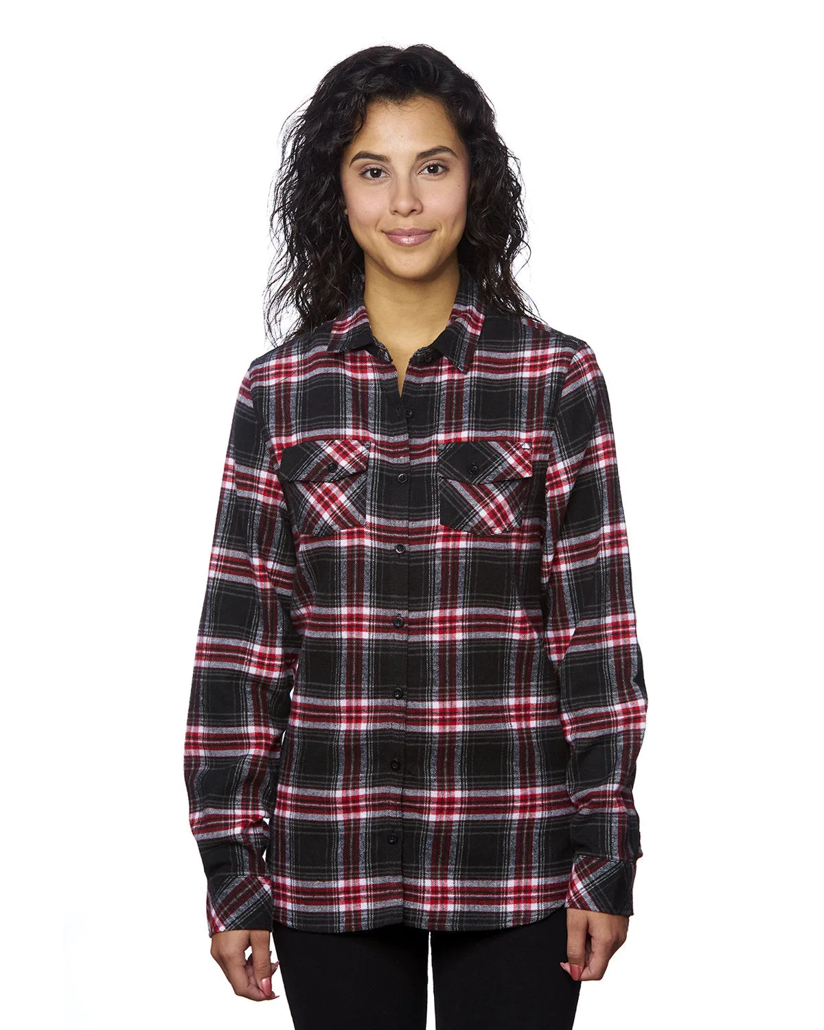 Burnside Women's Yarn-Dyed Long Sleeve Flannel Shirt