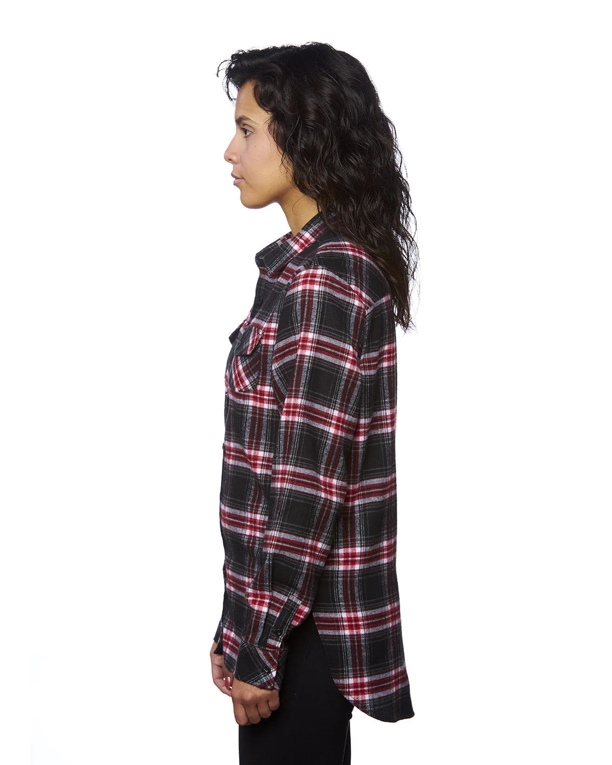 Burnside Women's Yarn-Dyed Long Sleeve Flannel Shirt