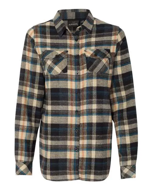 Burnside Women's Yarn-Dyed Long Sleeve Flannel Shirt