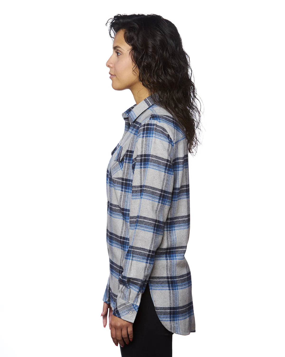 Burnside Women's Yarn-Dyed Long Sleeve Flannel Shirt