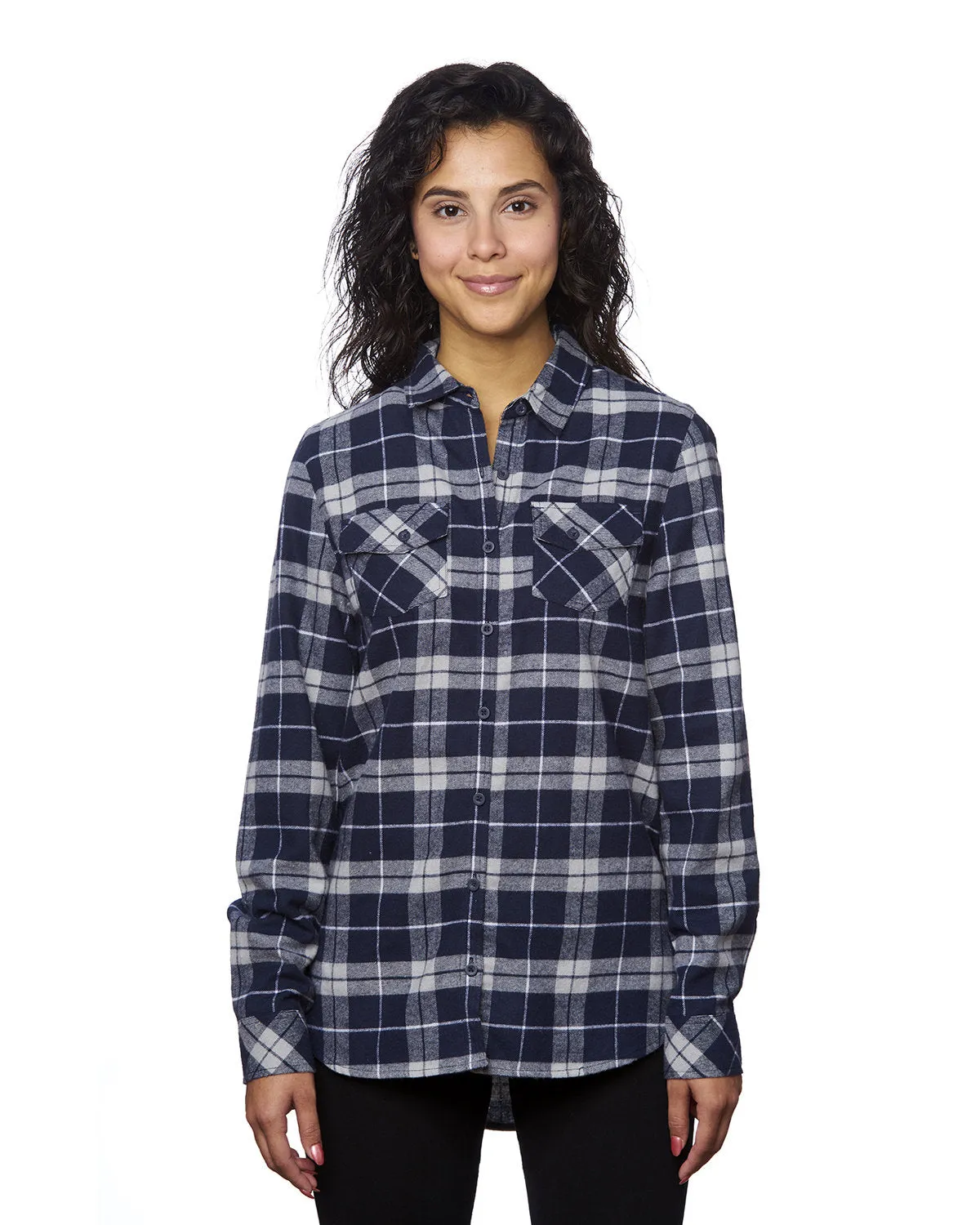 Burnside Women's Yarn-Dyed Long Sleeve Flannel Shirt