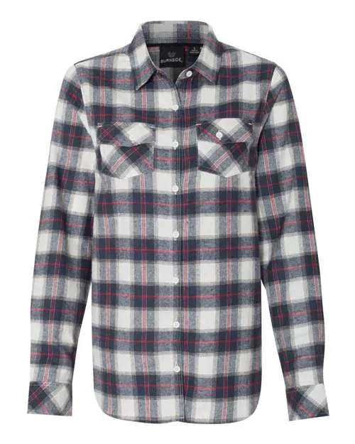 Burnside Women's Yarn-Dyed Long Sleeve Flannel Shirt