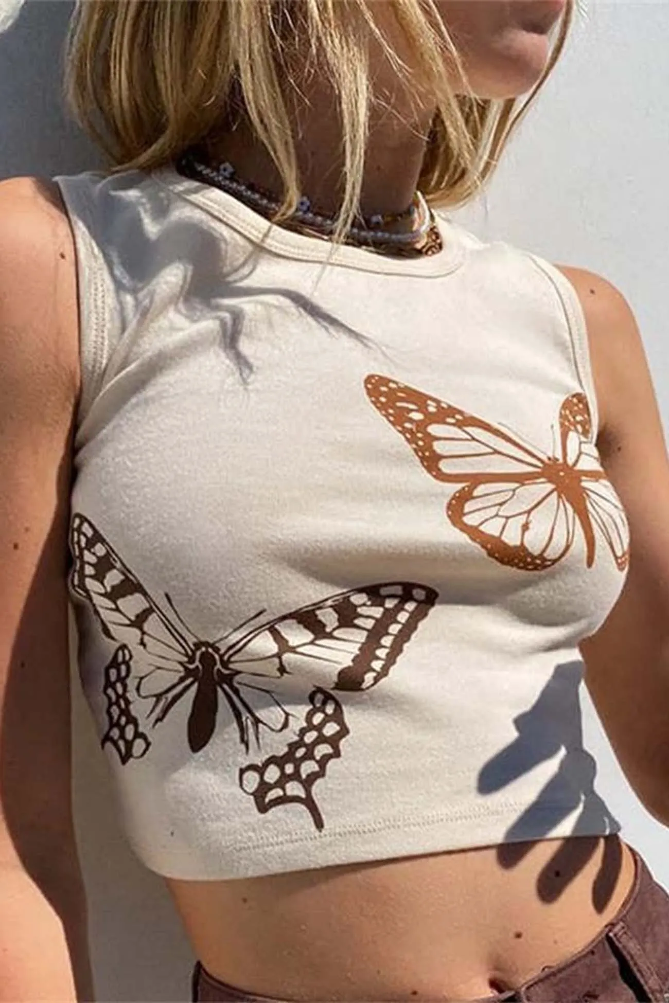 Butterfly Print Tank Top