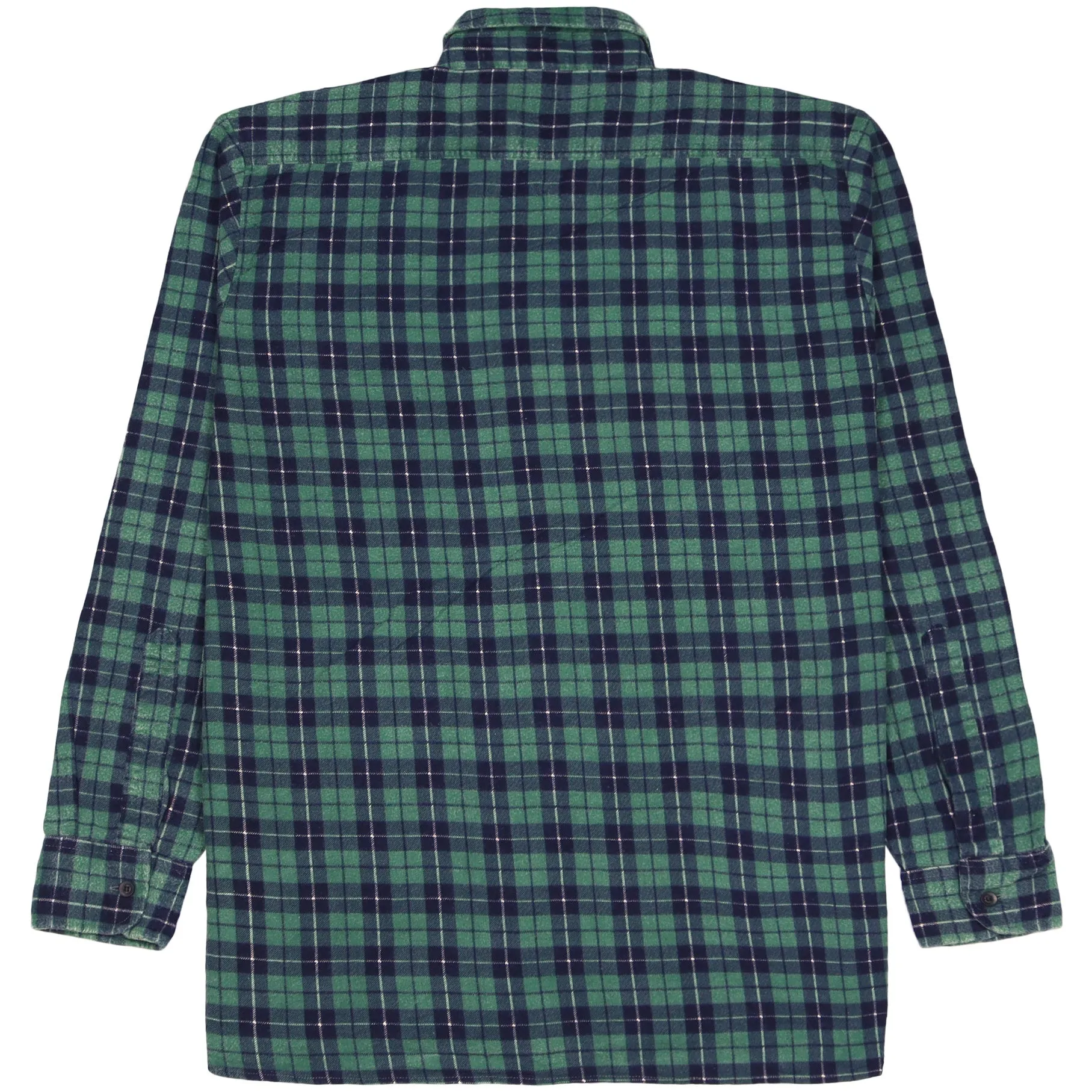 CA Vintage Checkered Flannel Shirt Green Navy Black