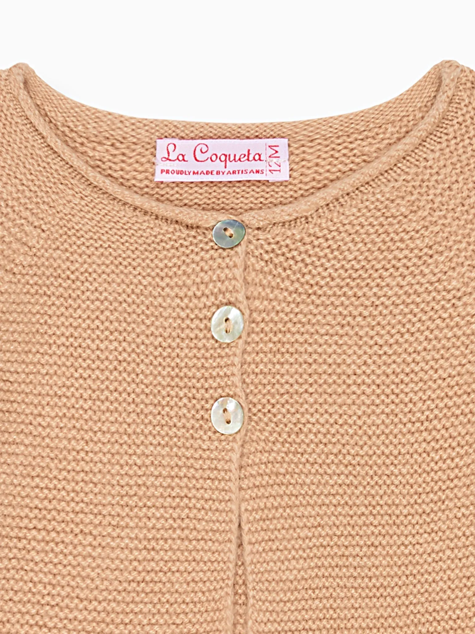 Camel Melange Leandra Cashmere Baby Cardigan