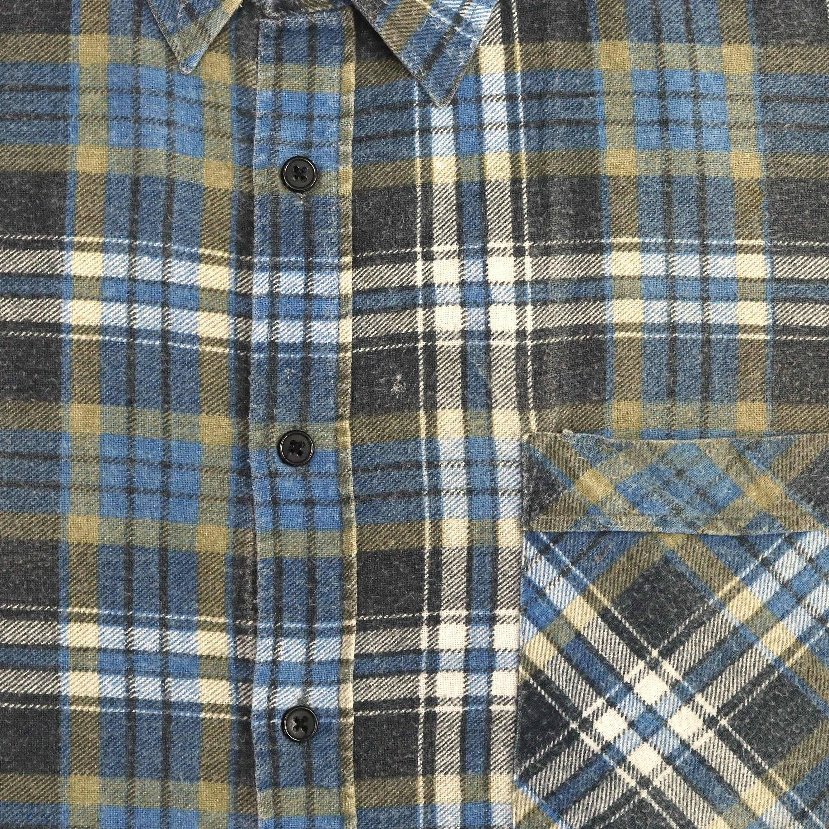 Canada Forest Checkered Flannel Shirt Blue Green