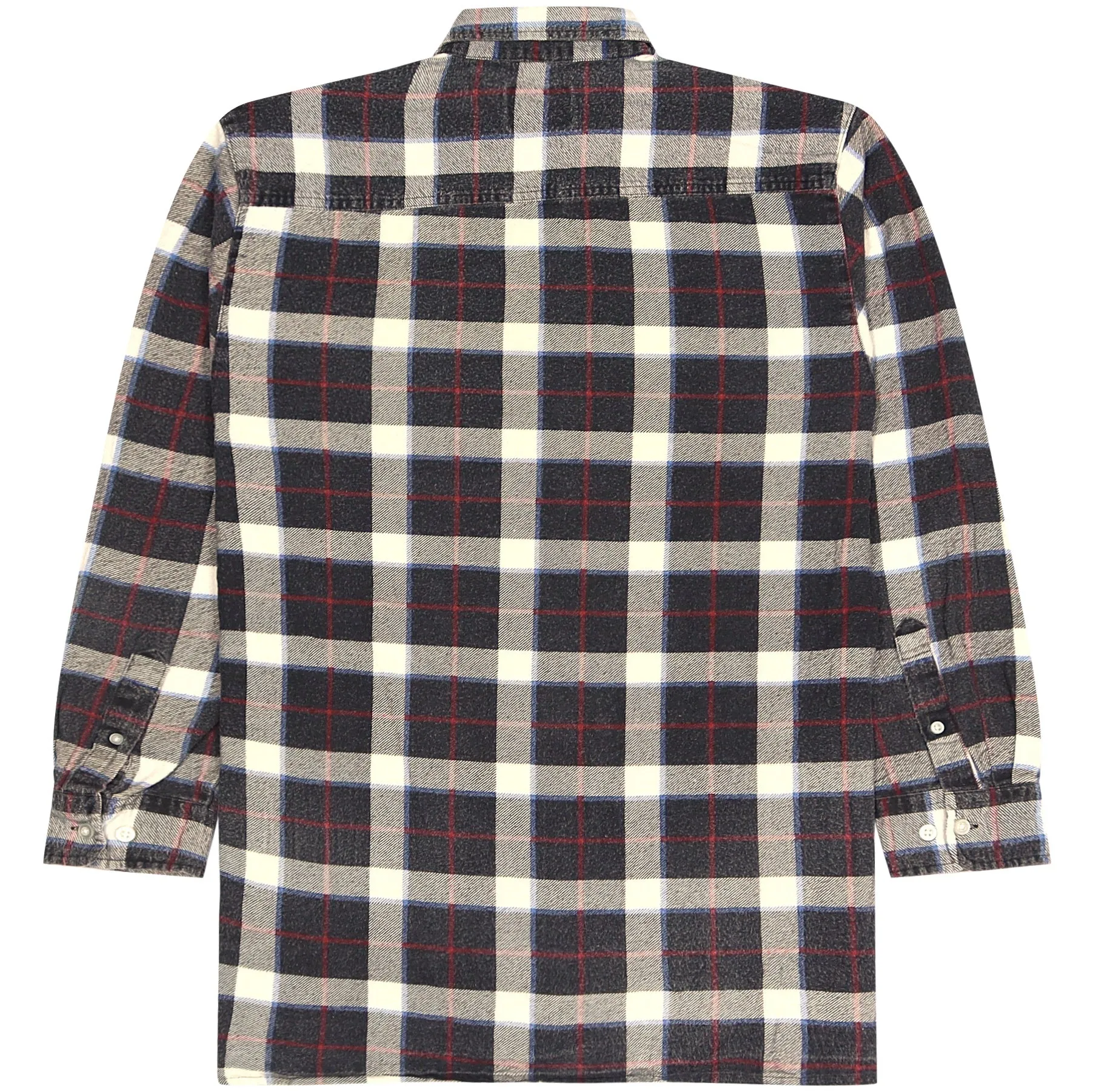 Canda Checkered Flannel Shirt Grey White Navy