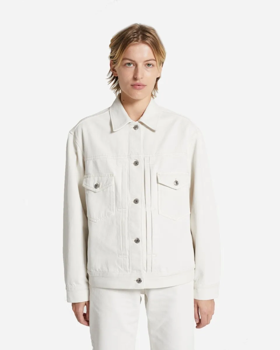 Carrie Rigid Denim Jacket - Off White