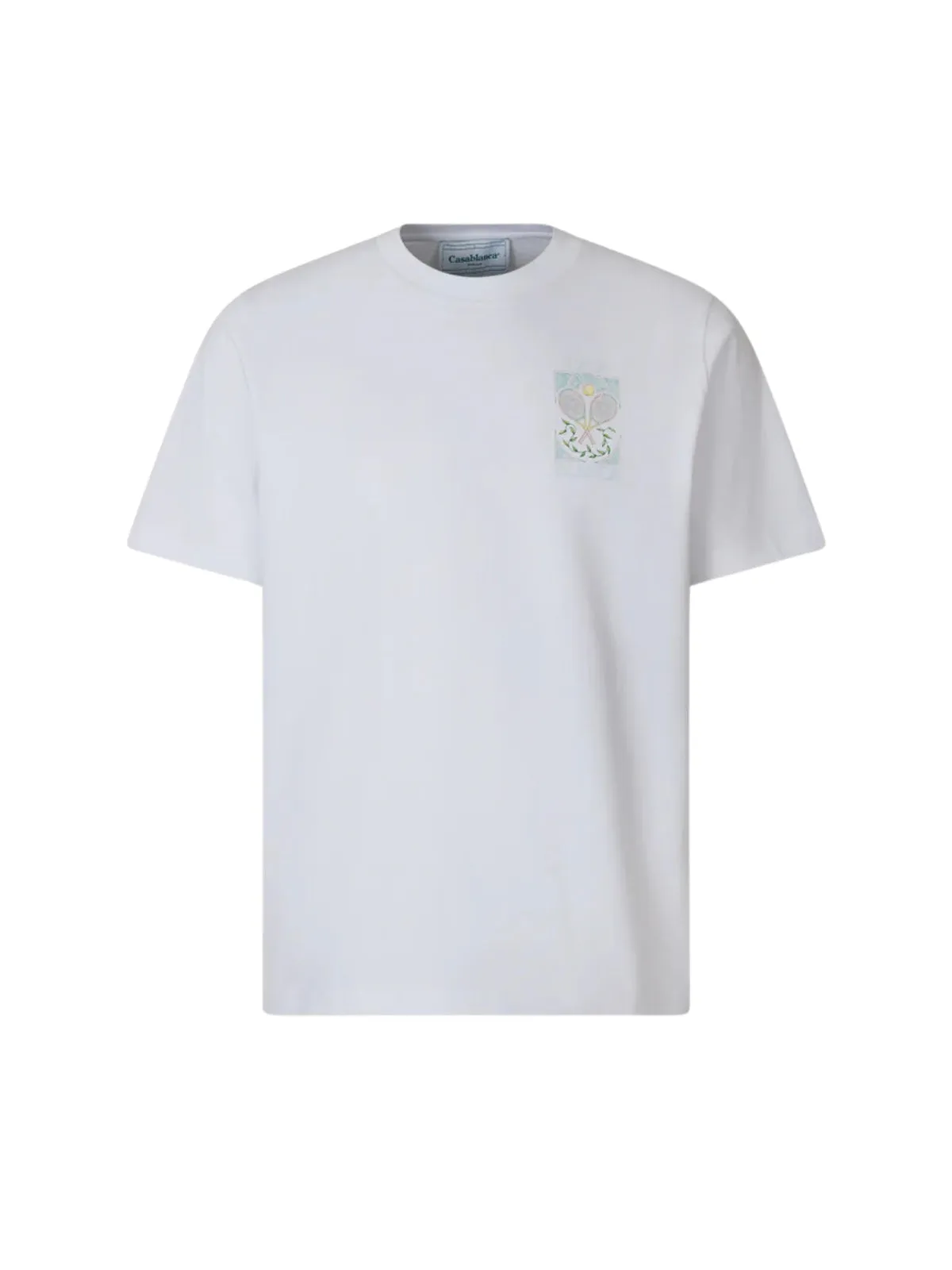 Casablanca T-Shirt Tennis Pastelle Printed White