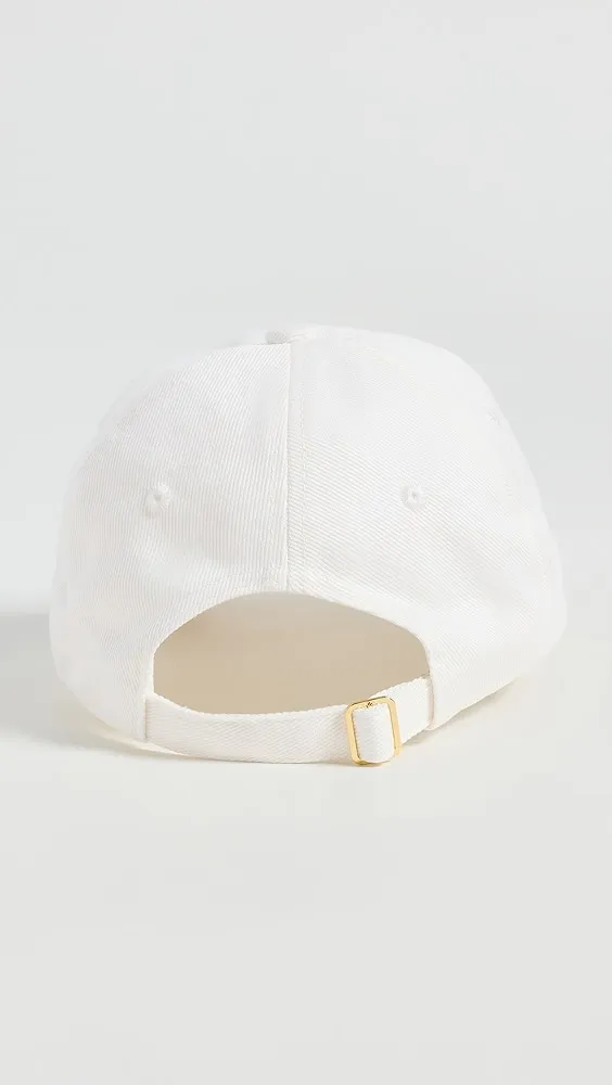 Casablanca   White Twill Crayon Temple Tennis Club Hat 