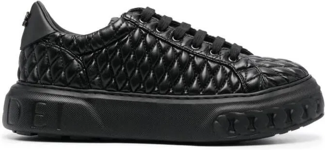 Casadei Off Road Dome leather sneakers Black