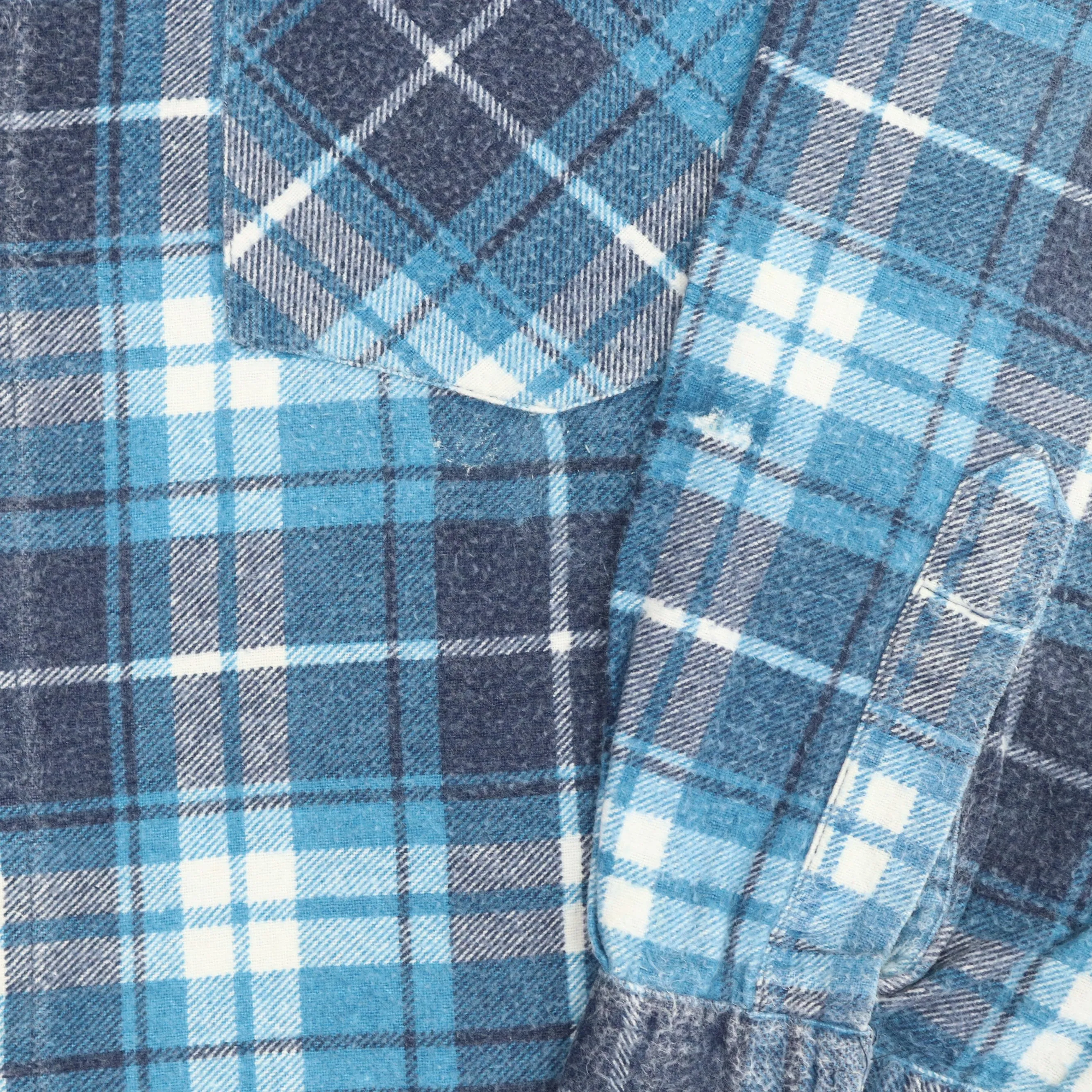 Cavenline Checkered Flannel Shirt Blue Navy