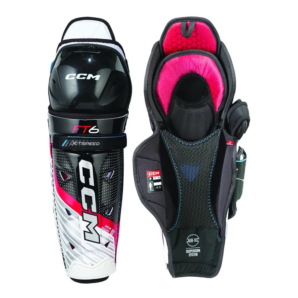 CCM Jetspeed FT6 Junior Ice Hockey Shin Guards