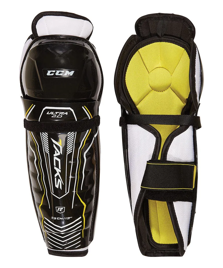 CCM ULTRA TACKS 2.0 YOUTH HOCKEY SHIN PADS