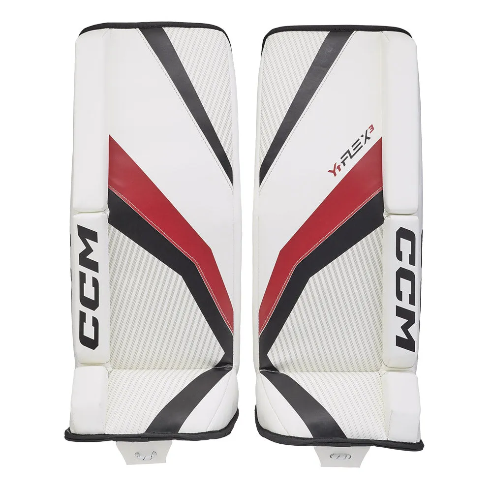 CCM YTFLEX 3 Youth Ice Hockey Goalie Leg Pads