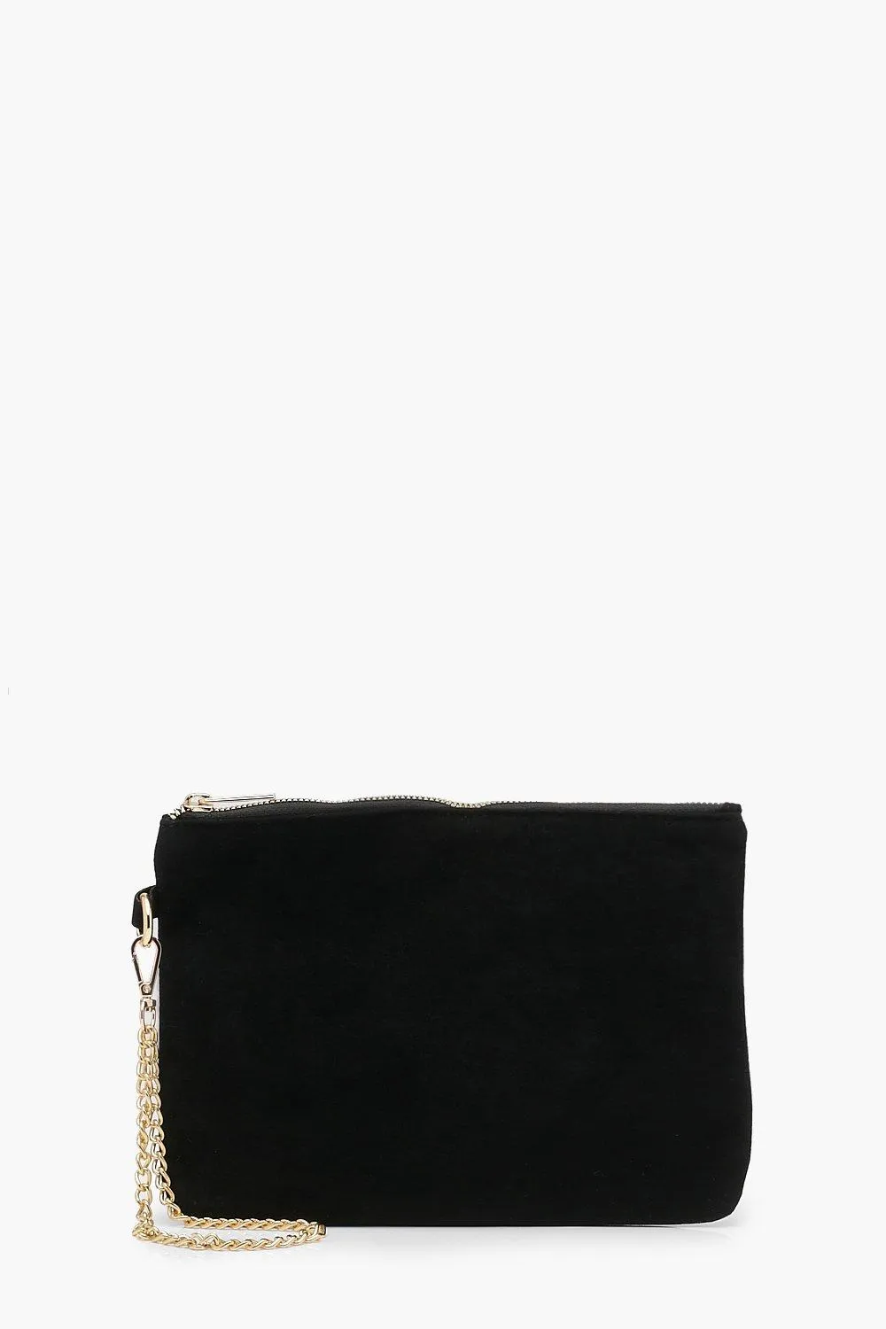 Chain Strap Suedette Clutch