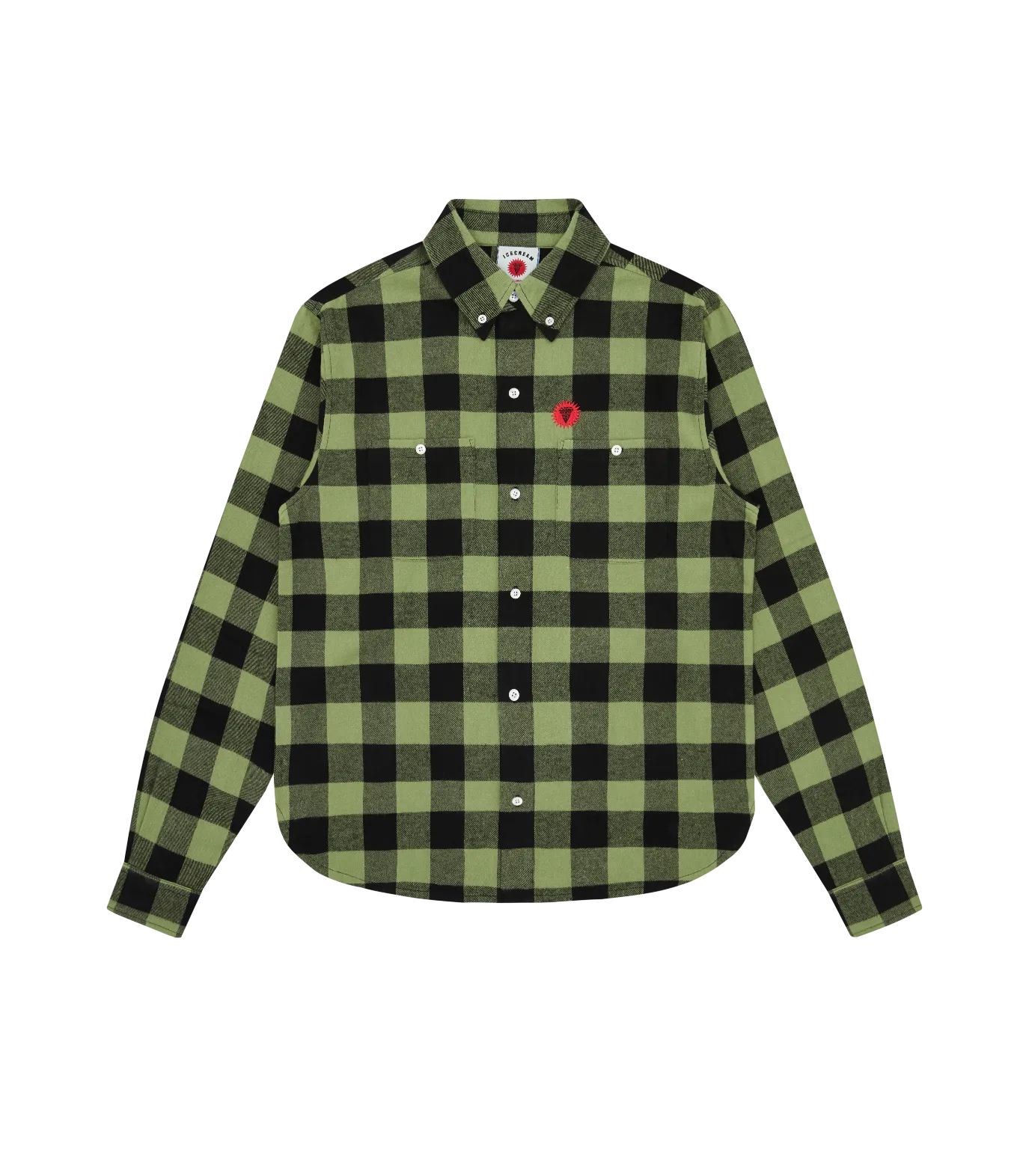 CHECK FLANNEL SHIRT - GREEN