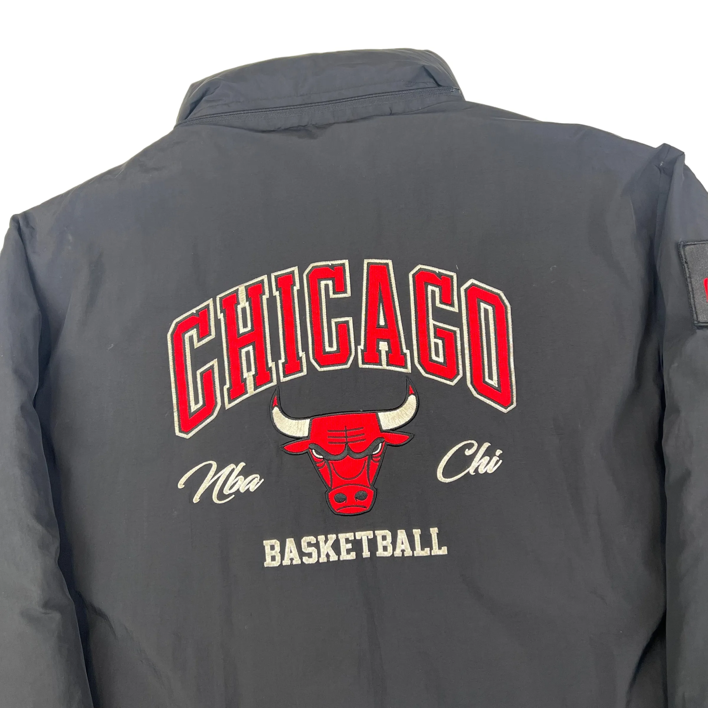 Chicago Bulls Reversible Puffer Jacket Black Yellow