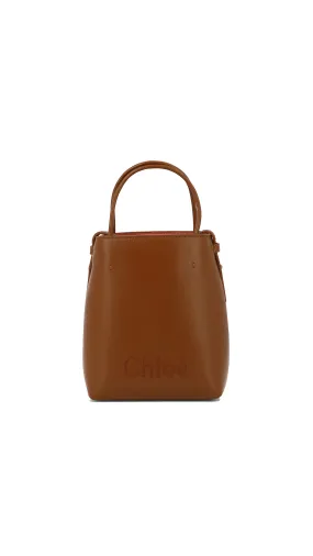 Chloé Sense Micro Tote Bag - Caramel