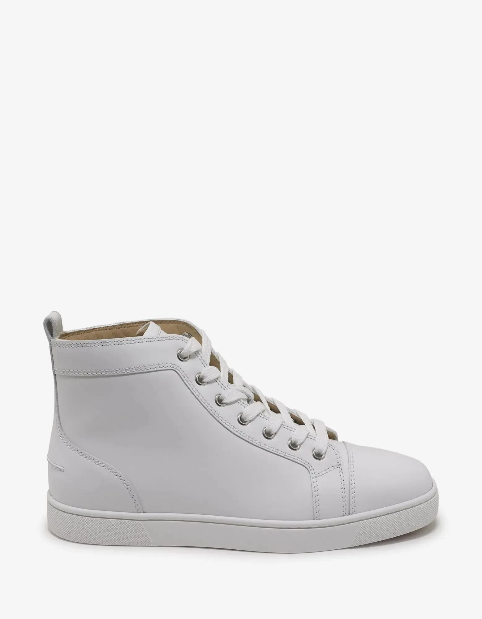 Christian Louboutin Louis Flat Calf White High Top Trainers