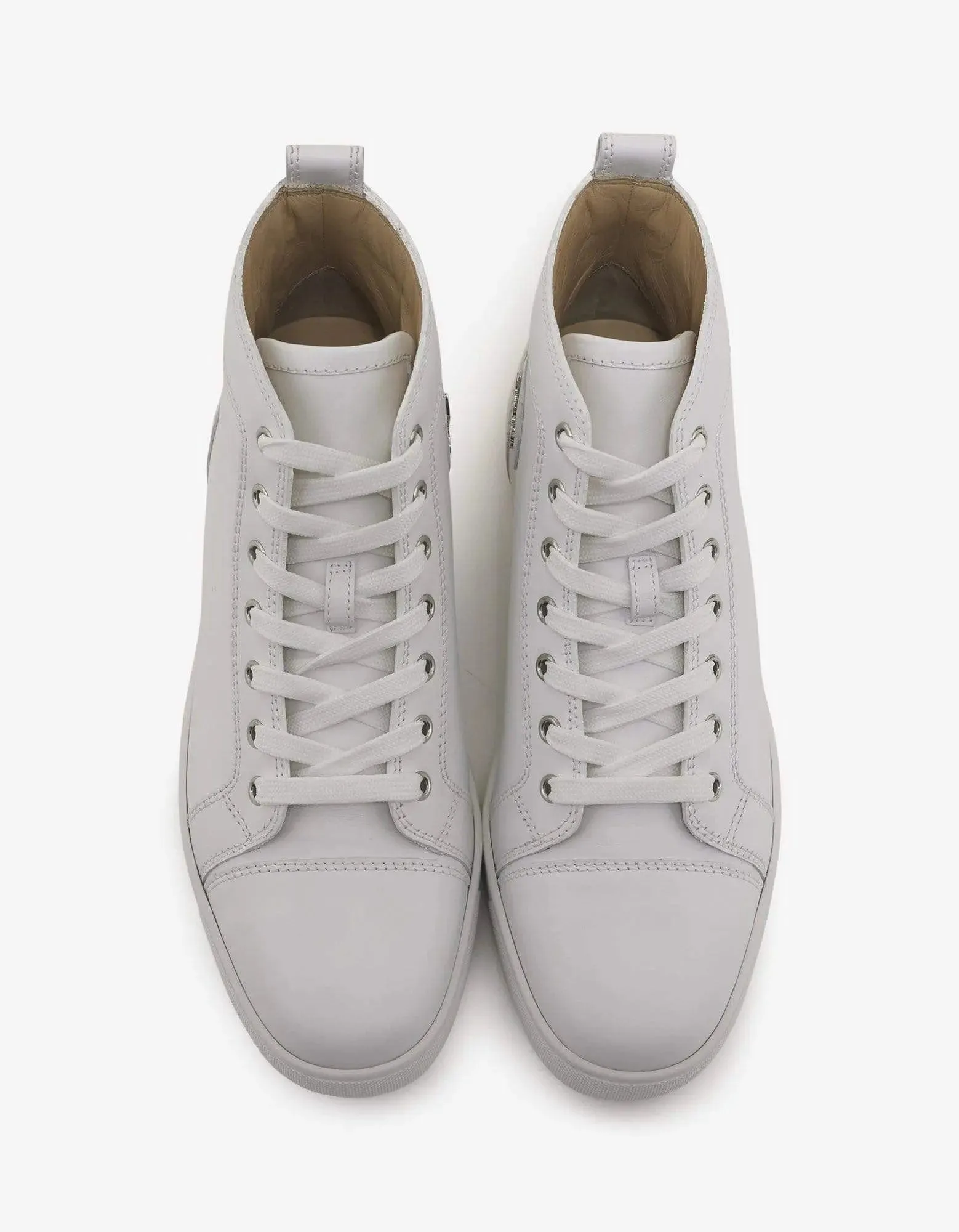 Christian Louboutin Louis Flat Calf White High Top Trainers