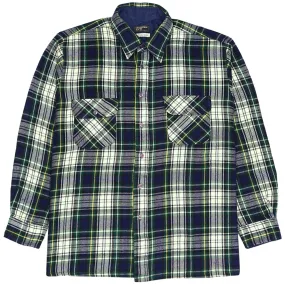 Christopher Rand Checkered Flannel Shirt Navy Green