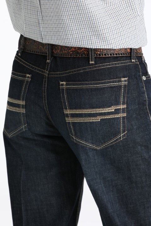 Cinch Men's Relaxed Fit White Label Jeans in Dark Stonewash