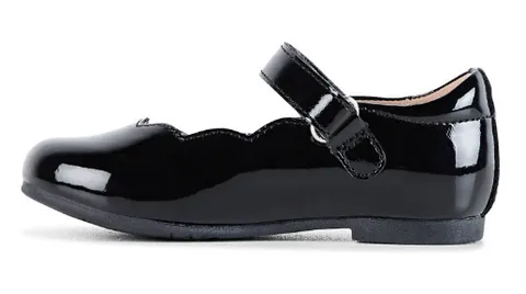 Clarks AUDREY JRN Black Patent