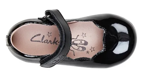 Clarks AUDREY JRN Black Patent