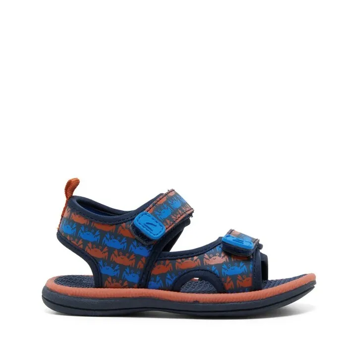 Clarks FISHER Navy/tangerine