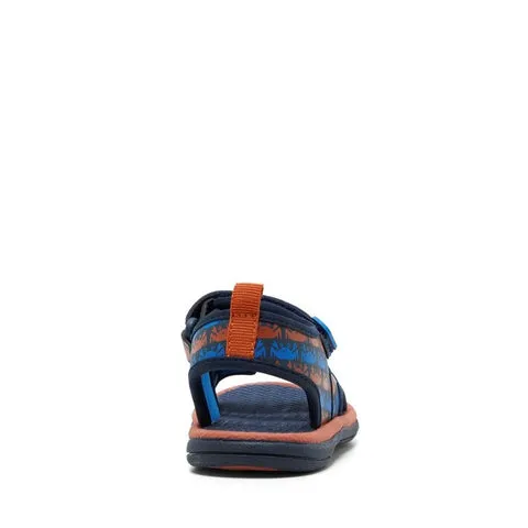 Clarks FISHER Navy/tangerine