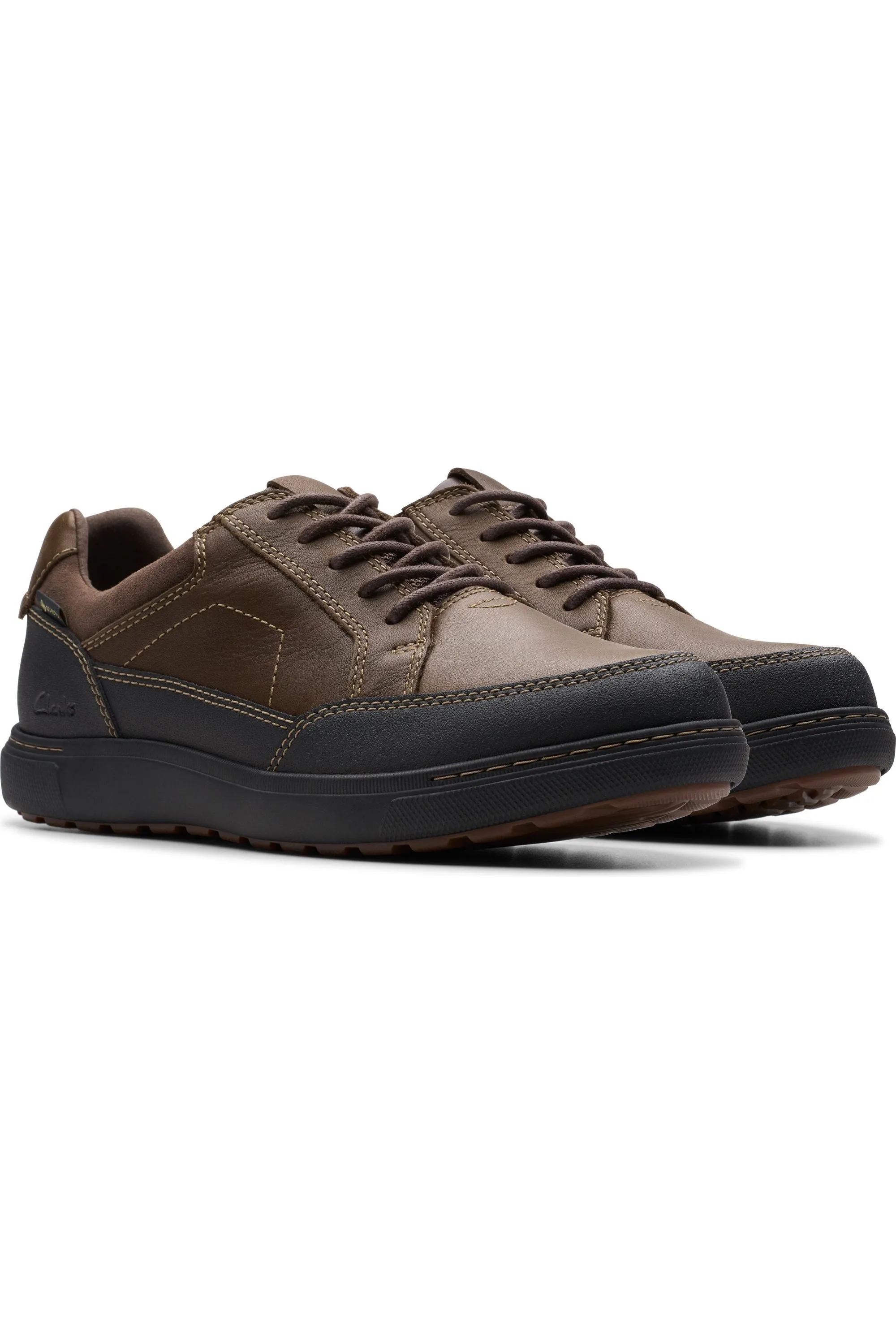 Clarks Mapstone Lo GTX Waterproof in Dark Brown