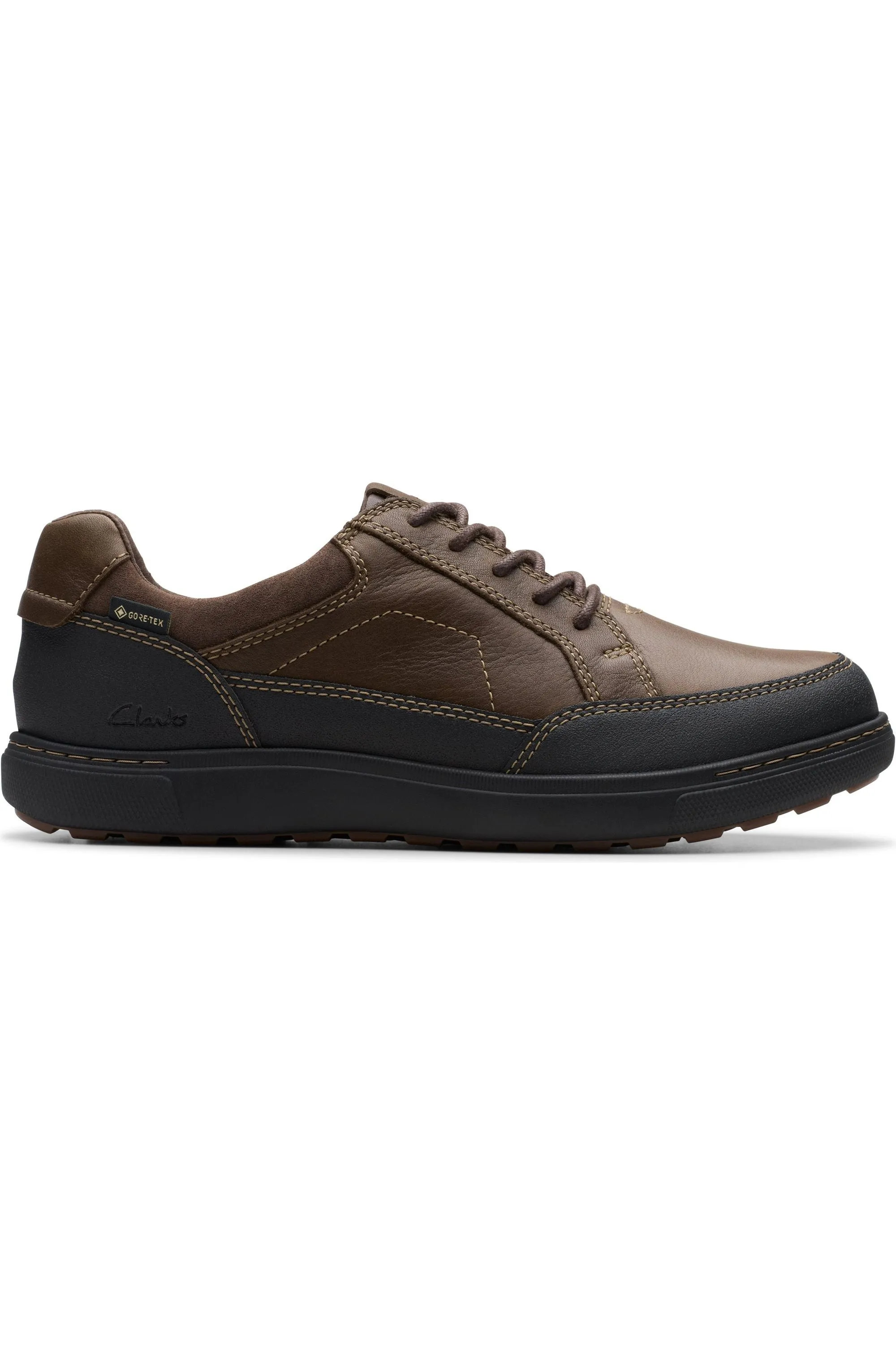 Clarks Mapstone Lo GTX Waterproof in Dark Brown