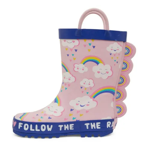 Clarks PLAY GUMBOOTS Pink Rainbows