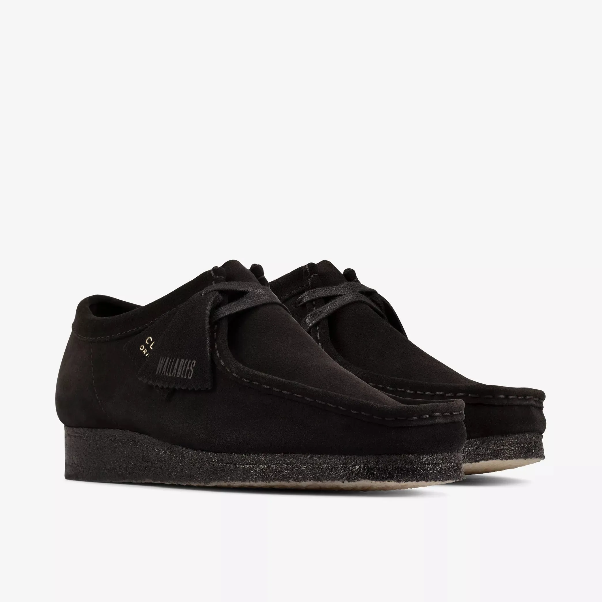 CLARKS WALLABEE M-BLACK SUEDE