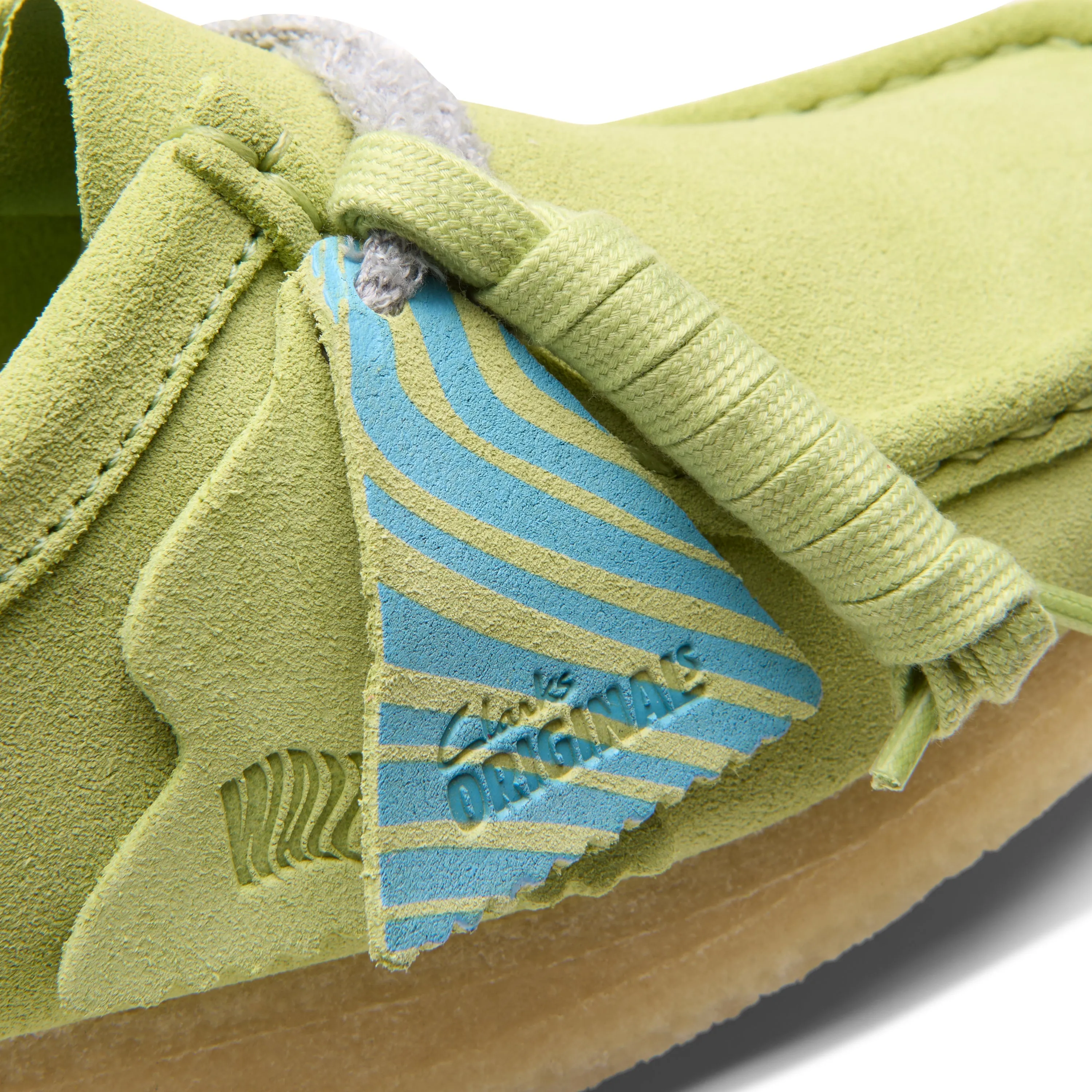 Clarks Women's Wallabee in Pale Lime Suede