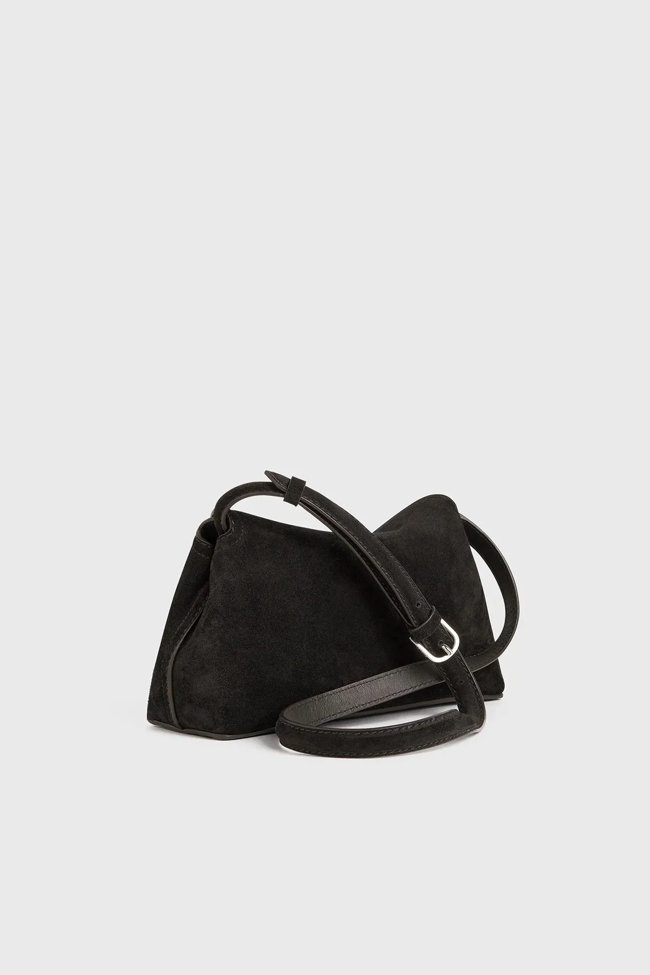 Clutch T-Lock Suede in Espresso