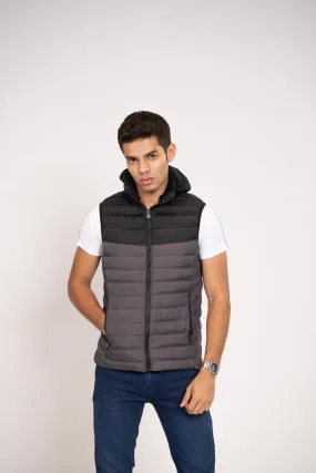 COLOR BLOCK PUFFER GILET