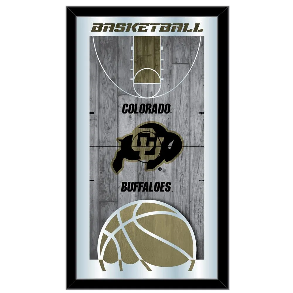 Colorado Buffaloes HBS Basketball Framed Hanging Glass Wall Mirror (26x15)