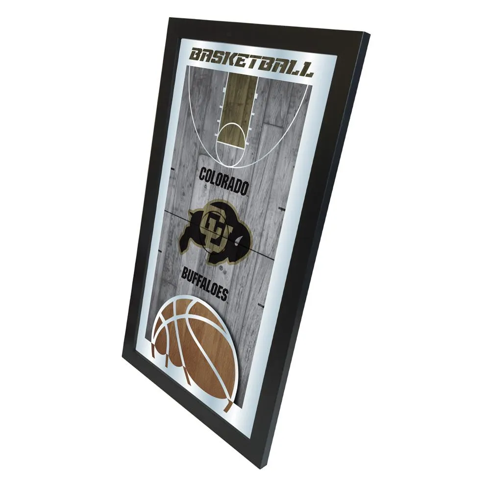 Colorado Buffaloes HBS Basketball Framed Hanging Glass Wall Mirror (26x15)