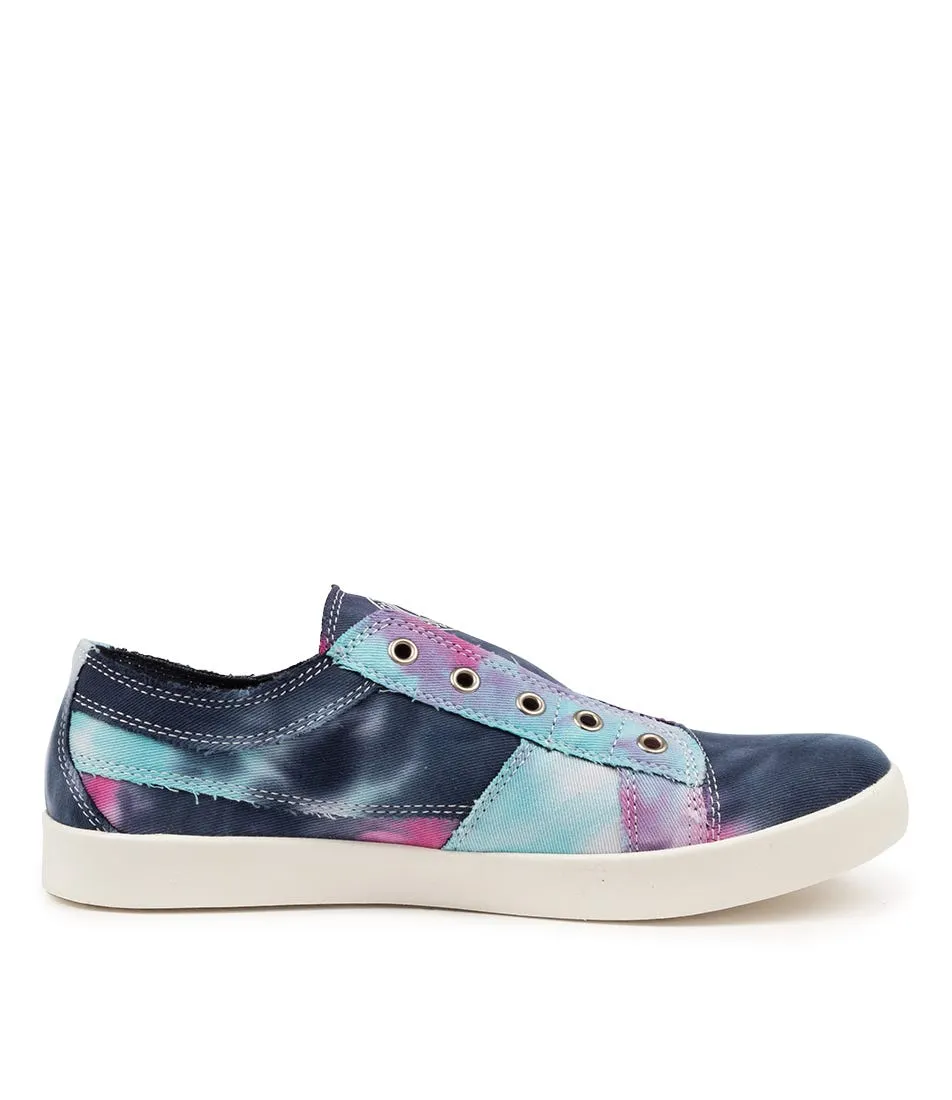 COLORADO Evergreen Denim Multi Tie Dye Canvas Sneakers