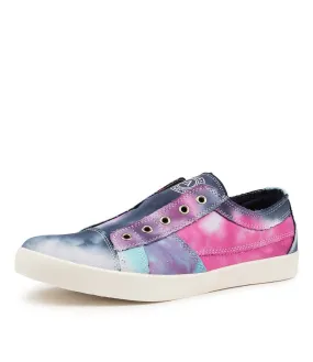 COLORADO Evergreen Denim Multi Tie Dye Canvas Sneakers