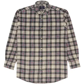 Cotton Country Checkered Flannel Shirt Beige Red Black