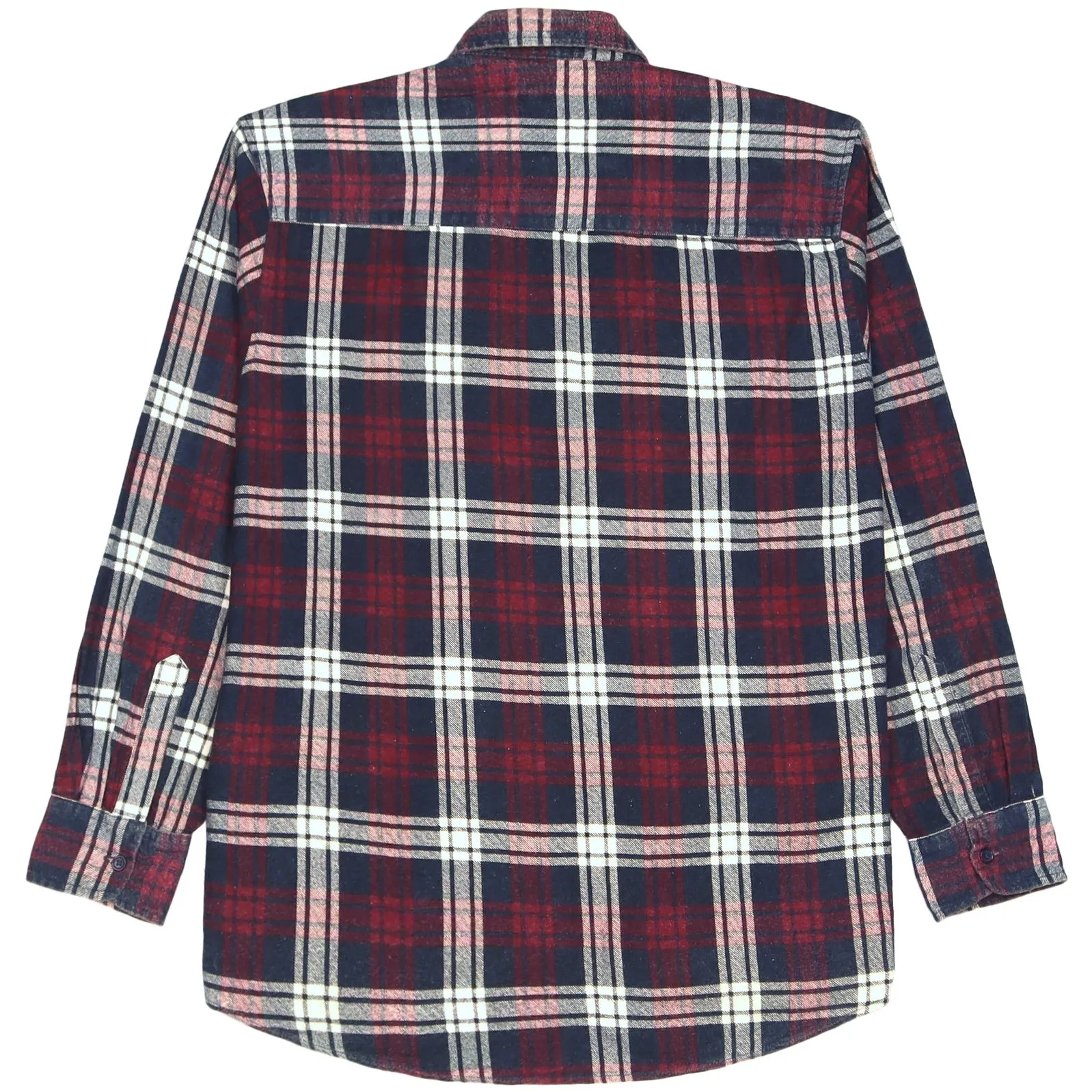 Cotton Country Club Checkered Flannel Shirt Red Navy